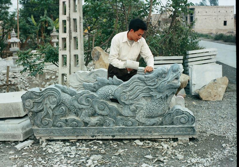 Rồng đá khối ĐẸP #1 2 Dieu khac Rong da DEP