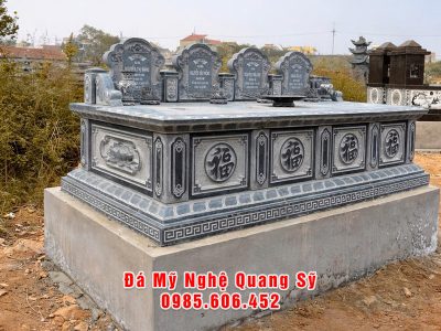 Mẫu Mộ đá 4 người đẹp - Xây Mộ đá cho 4 người đẹp, chất lượng