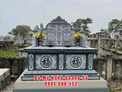 Cách xây mộ đơn giản, bền, đẹp - Mẫu Mộ đôi đơn giản