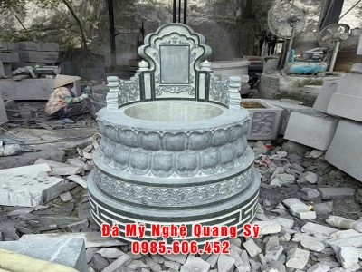 Tư vấn lắp đặt Mộ đá tròn đẹp, chuẩn phong thủy, tâm linh
