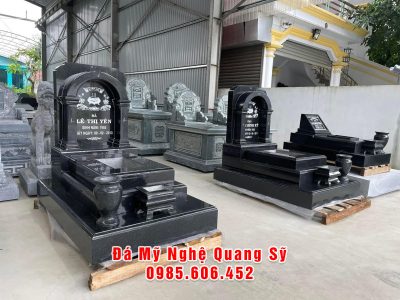 Mẫu Mộ granite mái vòm - Mộ đá granite đen Bình Định