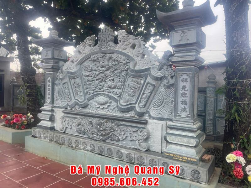 Mẫu Bình phong đá Nhà thờ tổ - Từ đường đẹp, chuẩn phong thủy 3 Mẫu Bình phong đá Nhà thờ tổ - Từ đường đẹp, chuẩn phong thủy